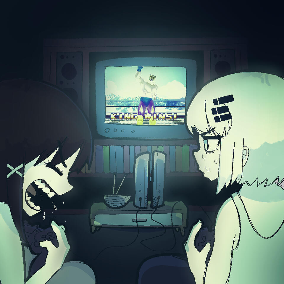 Lain and Marie from Peripeteia playing Tekken